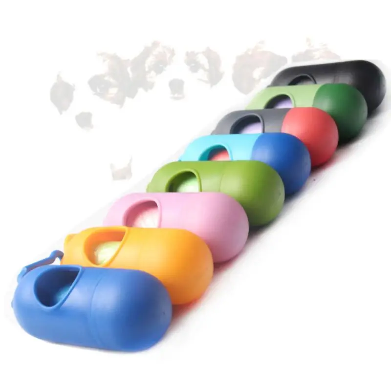 Pill / Bone 8 Color Cure Shit Bag Dispenser Trash Can Holder Poop Set Pet Dog Cleaning Supplies 15 Roll Bags | Дом и сад
