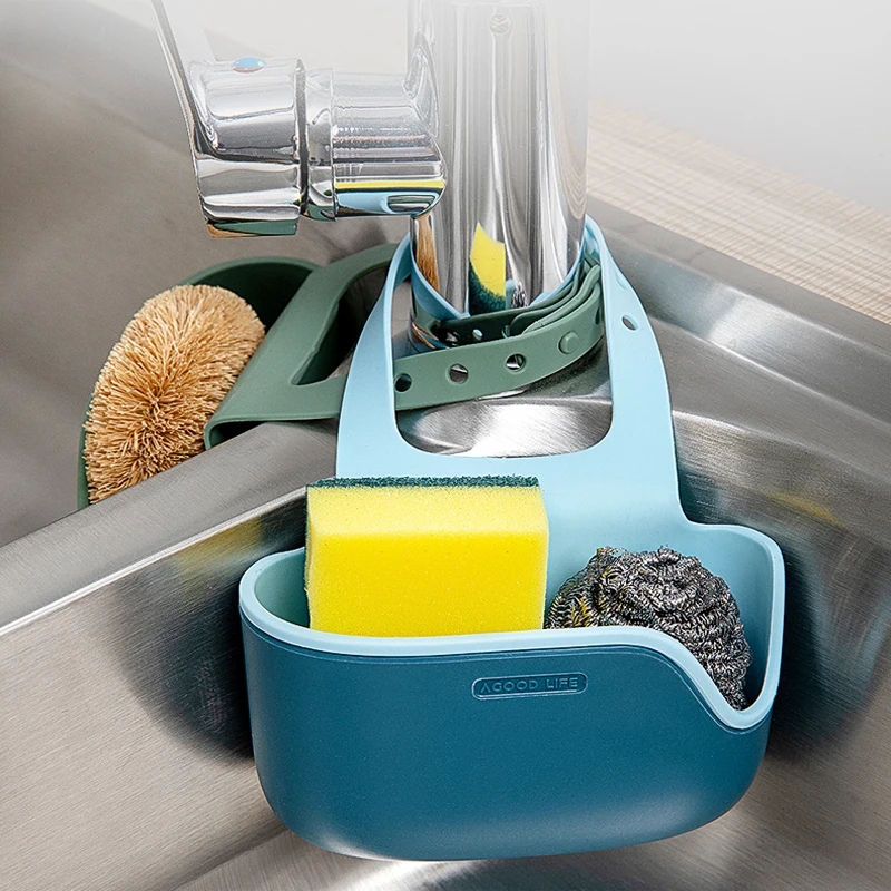 

Sink Shelf Kitchen Storage Bag Sink Holder Kitchen Drainer Rack Storage Basket Home Hanging Drain Bag Basket Bath Storage Tool