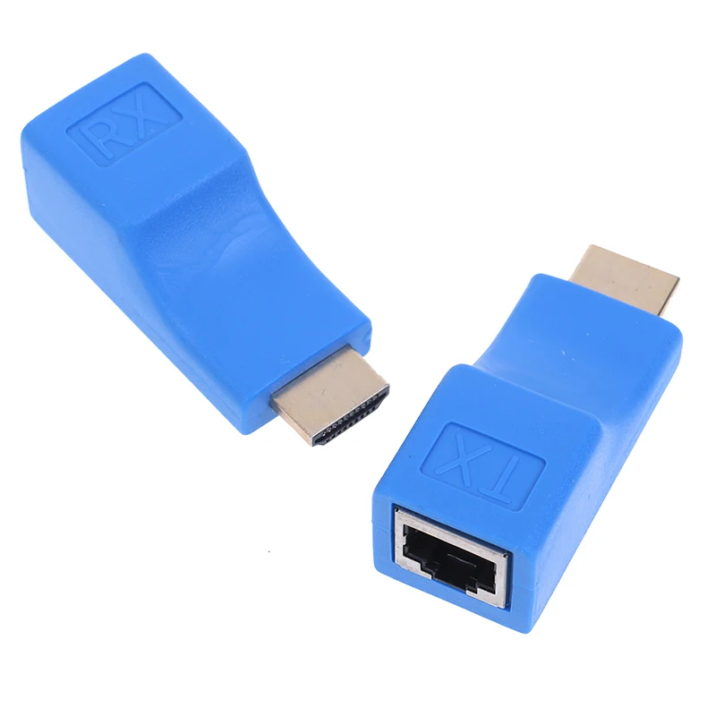 HDMI удлинитель к RJ45 Сетевой передатчик приемник TX RX Cat5e CAT6 Ethernet кабель V1.4 30 м 4K HD TV