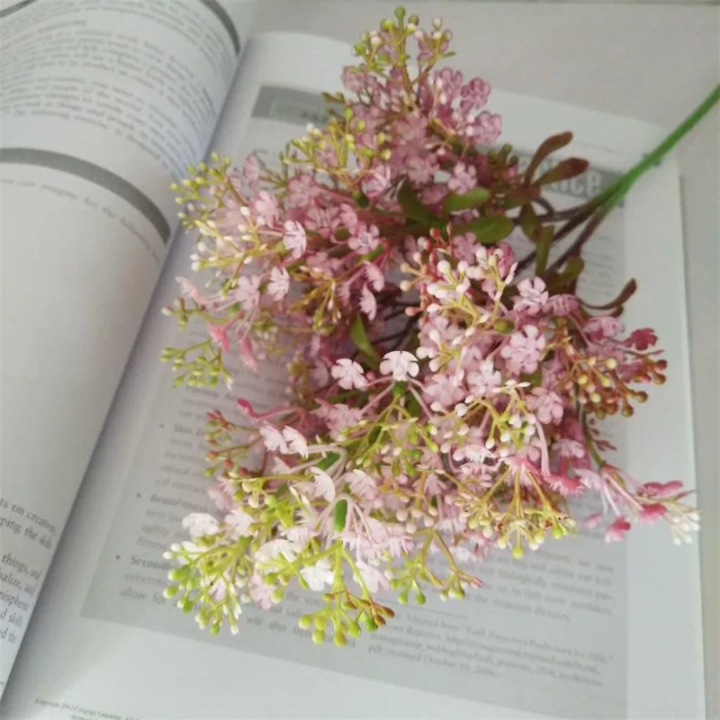 7 шт. поддельные короткой ножке в форме сиреневый (3 стеблей долларов США/шт) 18 9