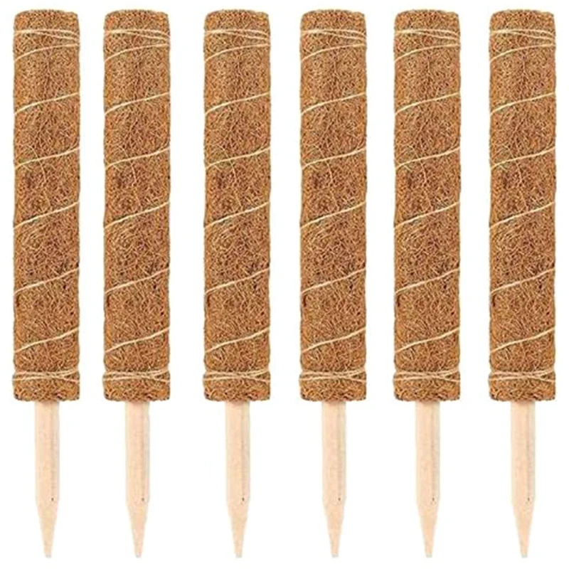 

Удлиненная стойка для Моха, стойка для поддержки искусственных волос, стойка для поддержки растений из кокосового волокна, 6 шт.