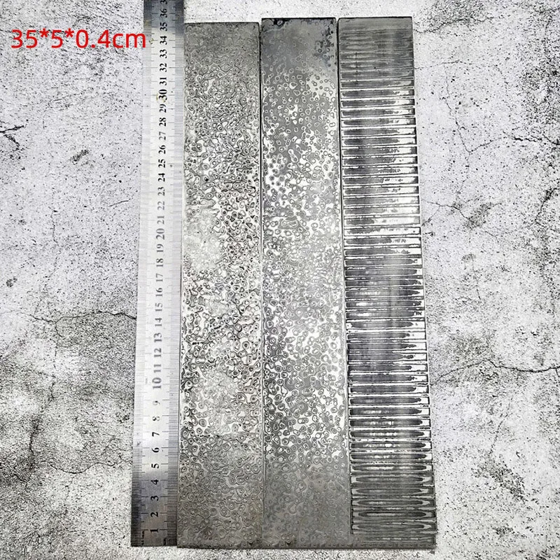VG10 Damascus Steel Forged Raw Material Steel Knife Blank Pattern Steel Strip DIY Pattern Thousand Layer Steel 35x5x0.4CM