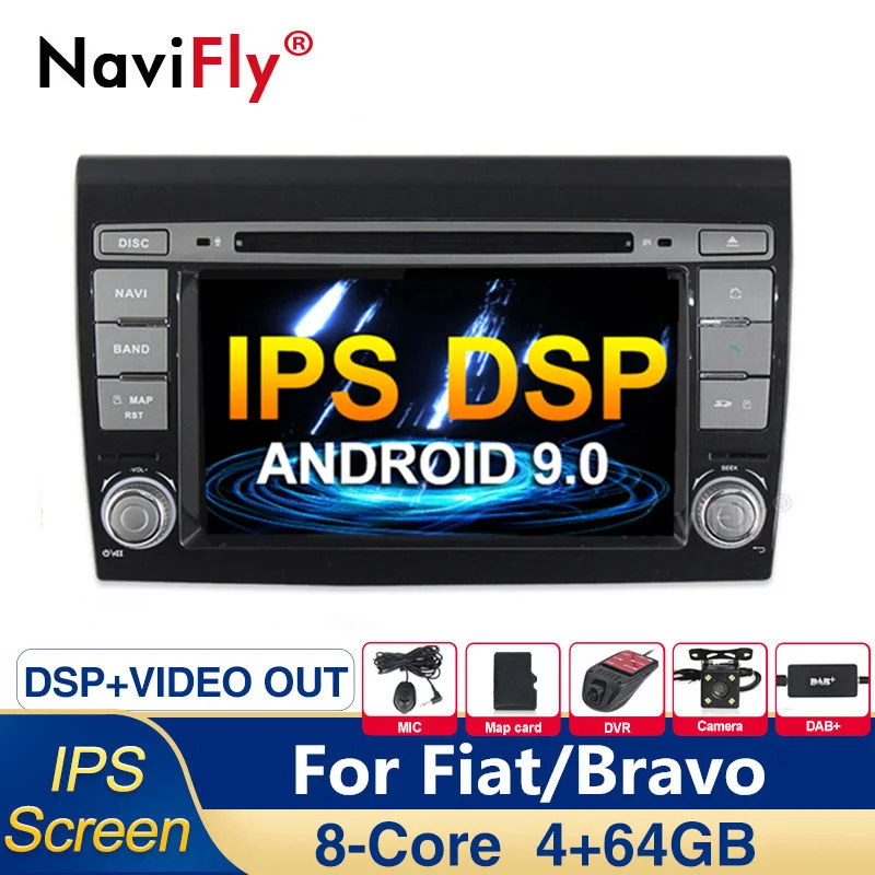 Новинка! 8Core ips DSP 2din Авто Радио Android 9 0 автомобильный dvd для Fiat/Bravo 2007 2012 GPS
