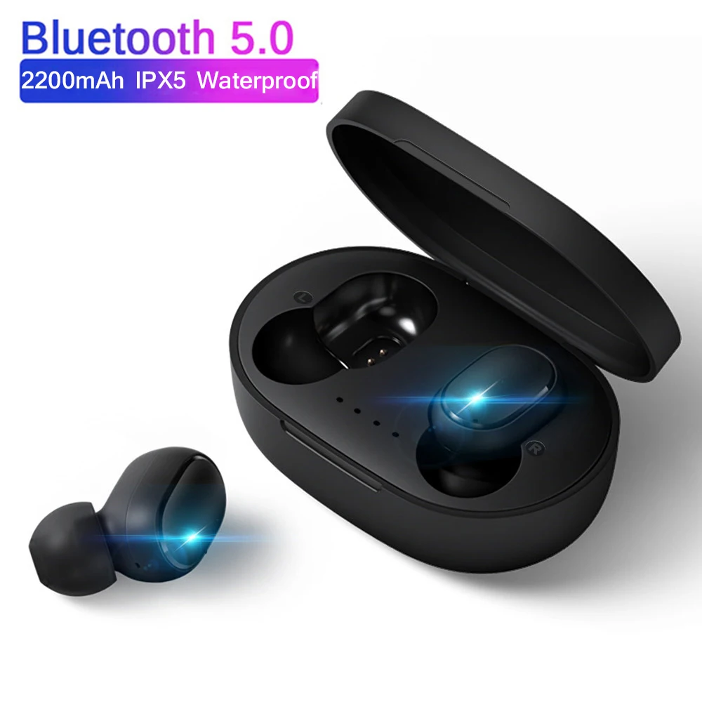 

TWS A6S Wireless Bluetooth 5.0 Earphone with Mic Charging Box Sports Bluetooth Headphone for Smart Phone Have Charging Box
