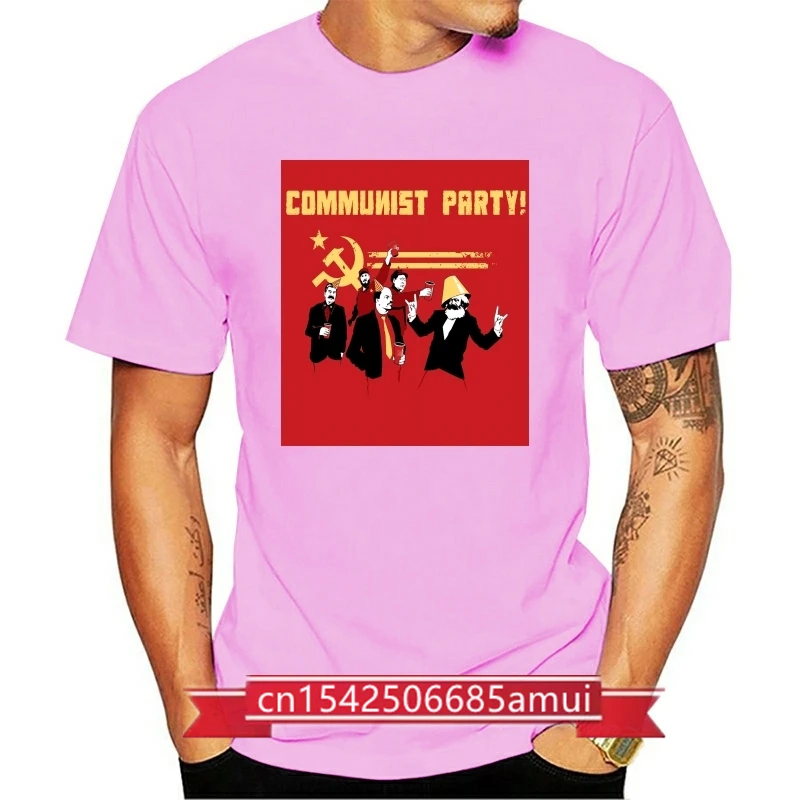 

Communist Party Banksy Lenin Stalin Men Women Unisex T Shirt Top Vest 686 Summer Short Sleeve Plus Size