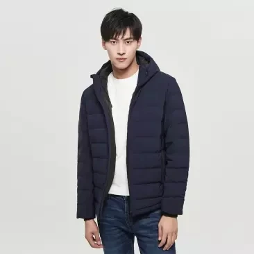 Youpin зимняя теплая куртка на гусином пуху с умным контролем температуры 90% серый