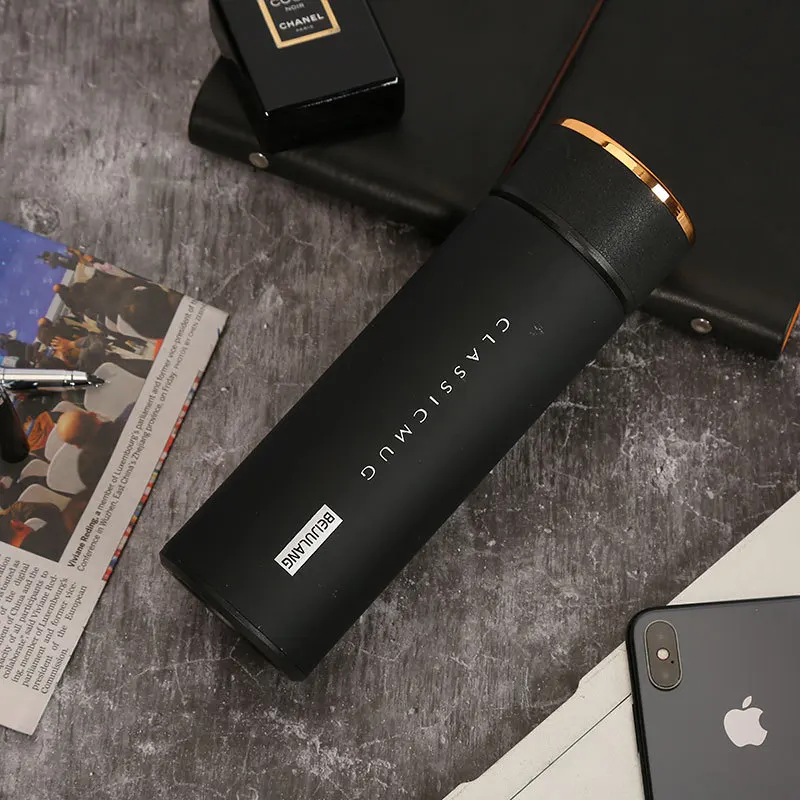 

New Business Car Simple Vacuum Flask Portable Double-layer Vacuum Insulated Water Bottle Travel Sports High-end Vacuum Flask