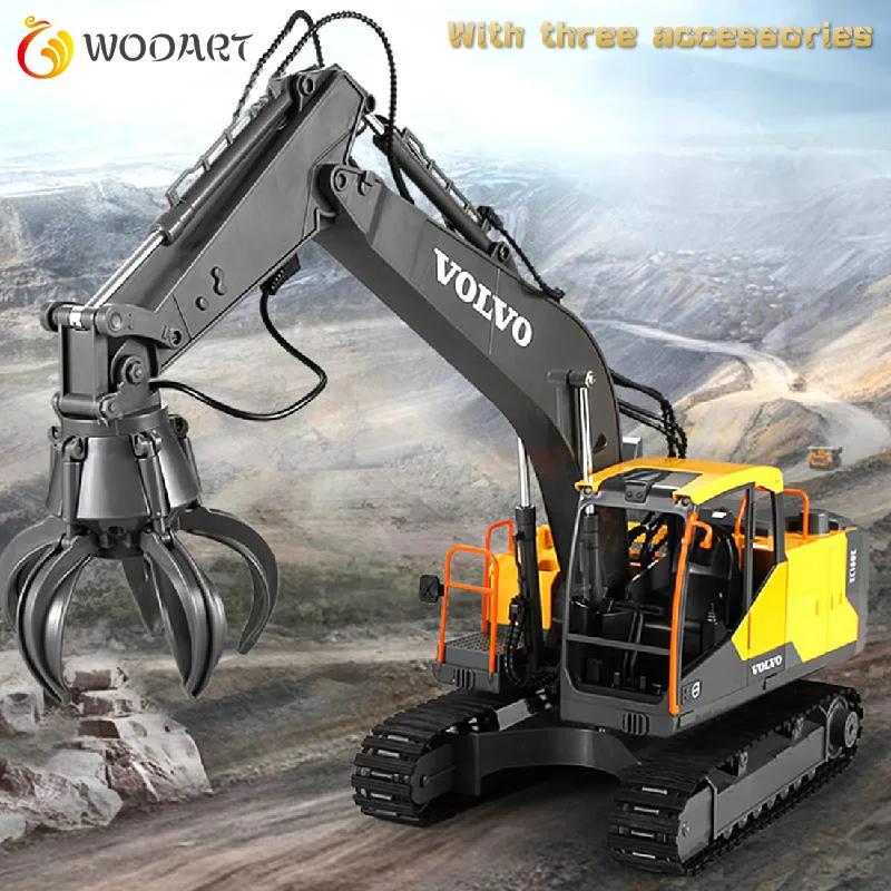 E568 Excavator Simulation Three-in-one Remote Control Alloy Electric Engineering Vehicle Toy | Игрушки и хобби