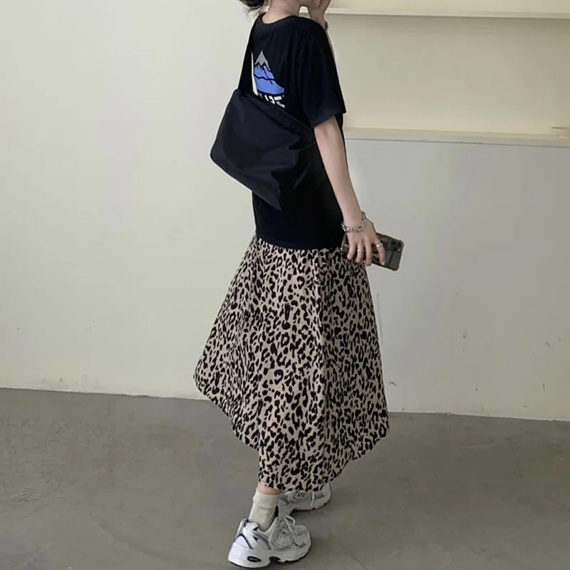 

Small Floral Skirt for Women Summer New Loose Slimming Hong Kong Style Chic Retro High Waist Large Size Fairy Dress