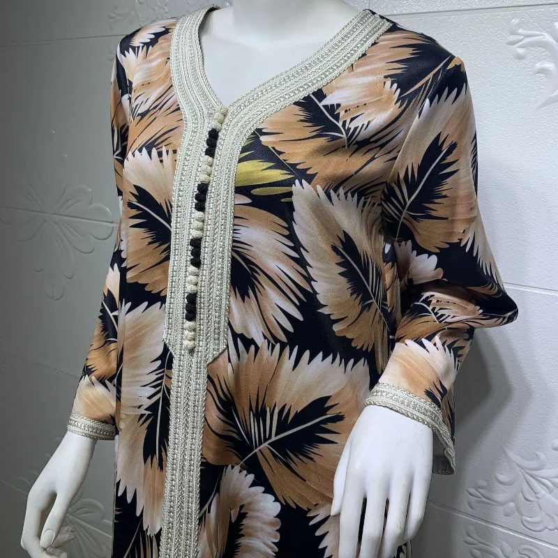 

Ramadan Abaya Dubai Muslim Women Long Dress Arabic Turkey Caftan Indian Ladies Full Sleeve Marocain Modest Clothing Evening Gown