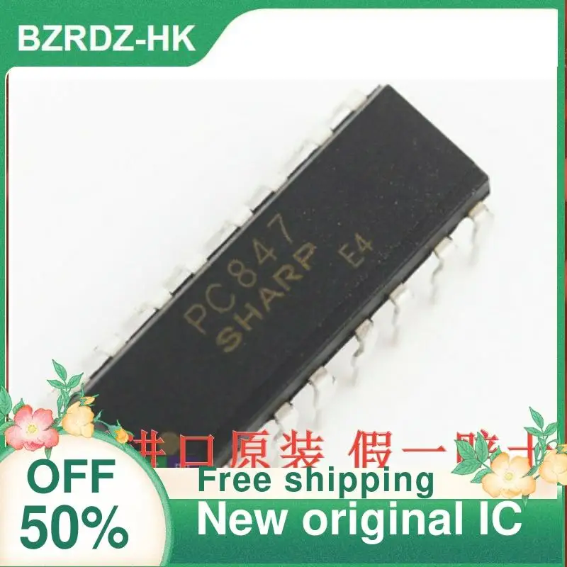 

2-5PCS PC847 SOP16 DIP16 Optocoupler New original IC Photoelectric coupling