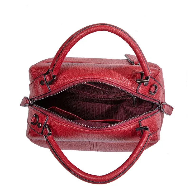 

Leather women's bag 2021 new large-capacity one-shoulder bag head layer soft cowhy handbag 100 sloping bag wholesale