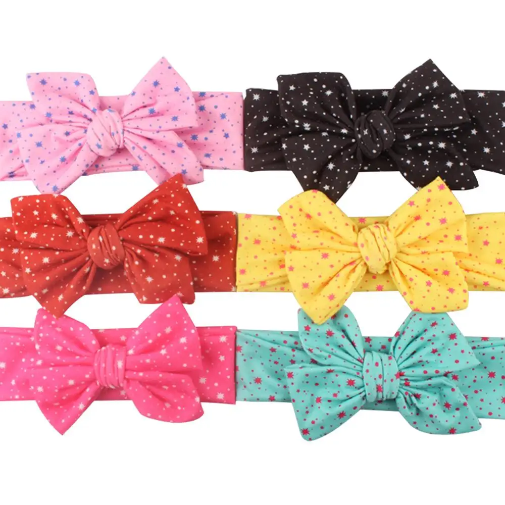 Pudcoco 0-4T Newborns Baby Girl Bow Headband Kids Toddler Girls Floral Dot Hair Band Accessories Headwear Head Wrap | Детская одежда и
