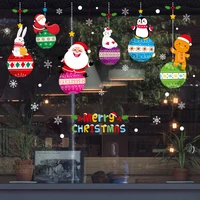christmas decoration sticker santa claus charm colorful wall sticker home window stickers 4560cm new