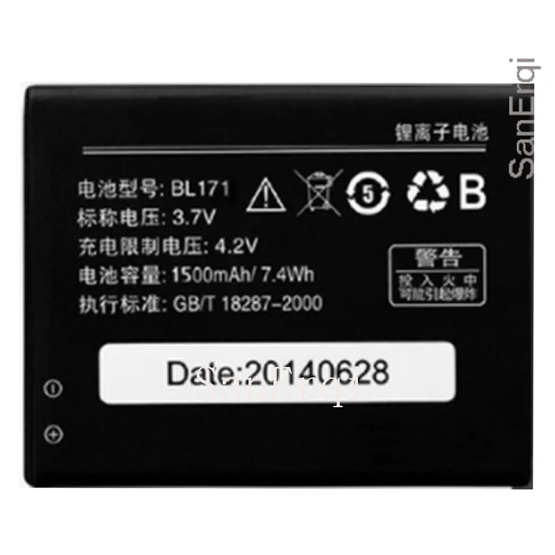 

10pcs BL171 battery for Lenovo A319 A65 A390T A356 A60 A500 A368 A390 A370E BL-171 battery BL171 1500mAh Battery