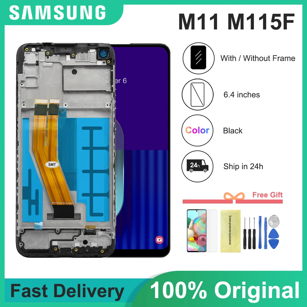 

6.4'' For Samsung Galaxy M11 LCD Display M115F M115G M115DS SM-M115F Touch Screen Digitizer Assembly For samsung m11 lcd