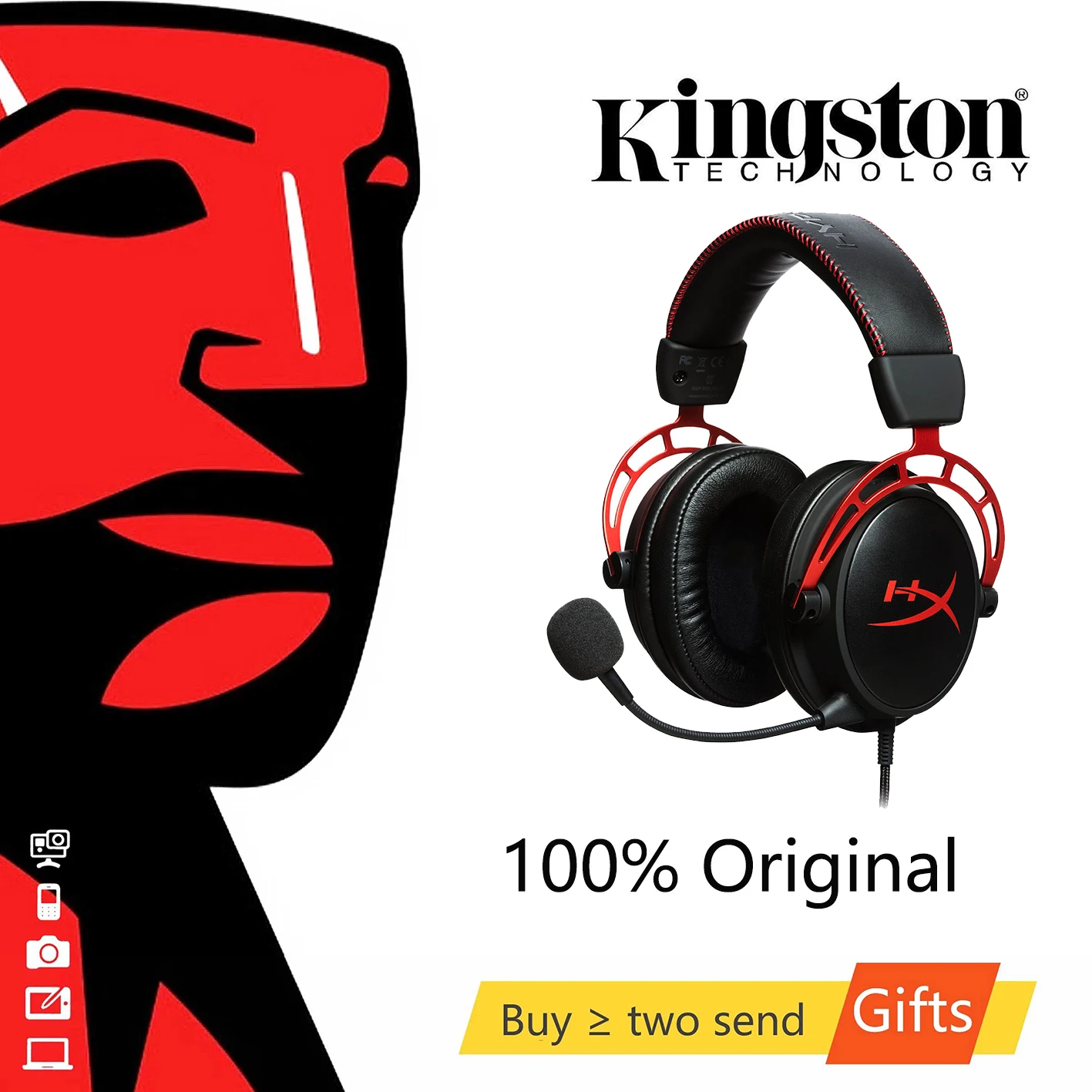 

Kingston E-sports headset HyperX Cloud Alpha Gaming Headset With a microphone For PC PS4 Xbox Mobile