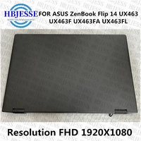 original 14 for asus zenbook flip 14 ux463 ux463f ux463fa ux463fl fhd 1080p lcd with touch digitizer full assembly grey color