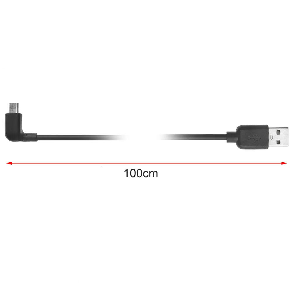 Черный Micro-USB кабель для синхронизации данных 90 градусов изогнутая литая заглушка вывеска для TOMTOM GO 40 100 см