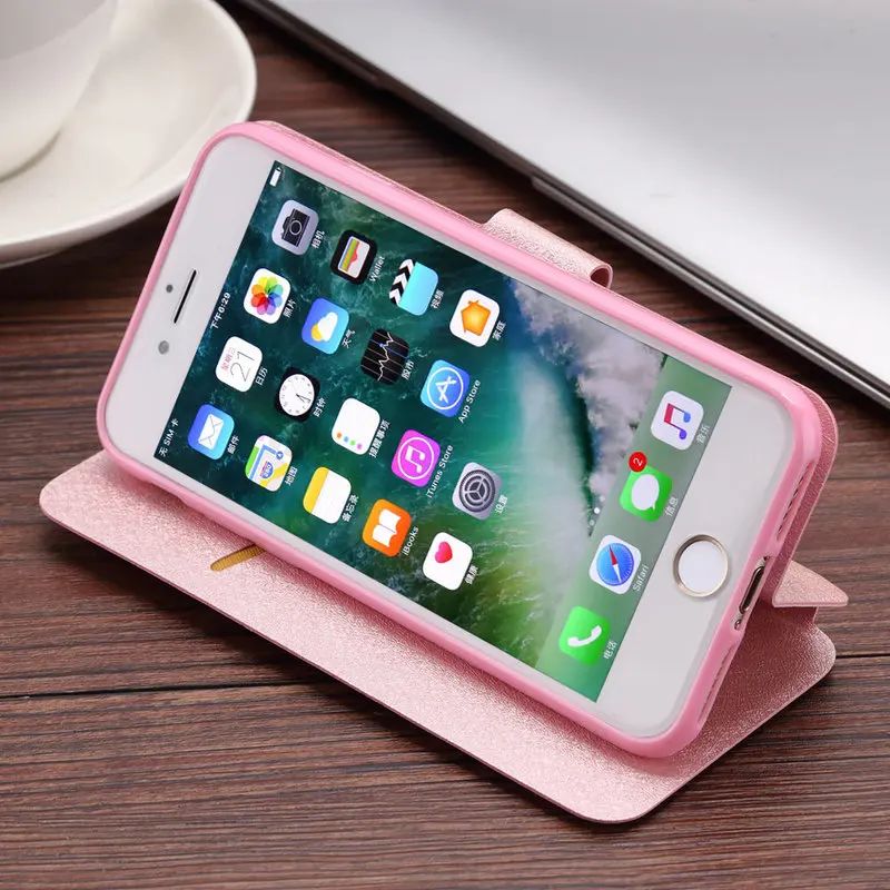LLZ.COQUE Folio кожаный чехол с блестящей маской для Iphone Xr Алмазный Магнитный