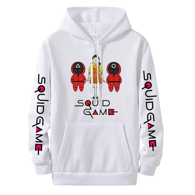 

2021 fall/winter new style squid game casual pullover long-sleeved streetwear Harajuku sweatshirt men/women universal hoodie