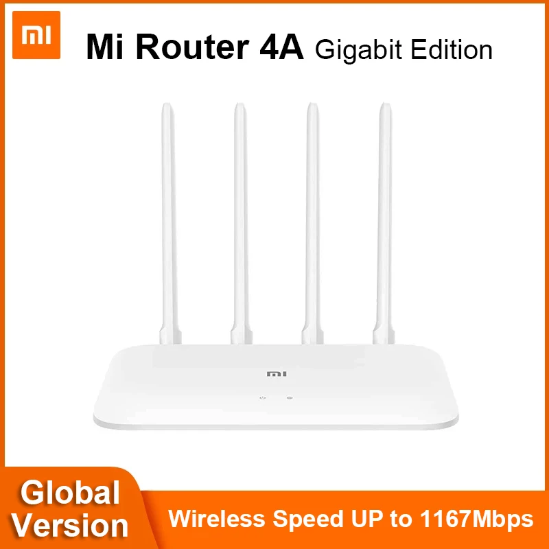 Xiaomi Mi маршрутизатор 4A гигабитная версия 2 4 ГГц 5 WiFi 1167 Мбит/с ретранслятор 64 Мб DDR3 с