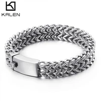 12mm small metal mesh chain bracelet men stainless steel 316l shiny goldsilver color male bracelets