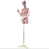 high quality silk fabric female mannequin body stand dress wood hand mannequinflexible womenadjustable can pin rack 1pc d316