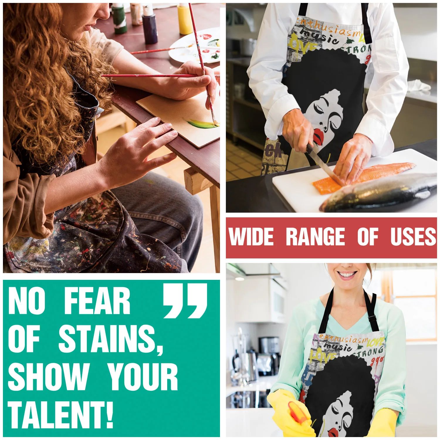 Кухонный Фартук черная девушка я королева граффити сексуальные губы