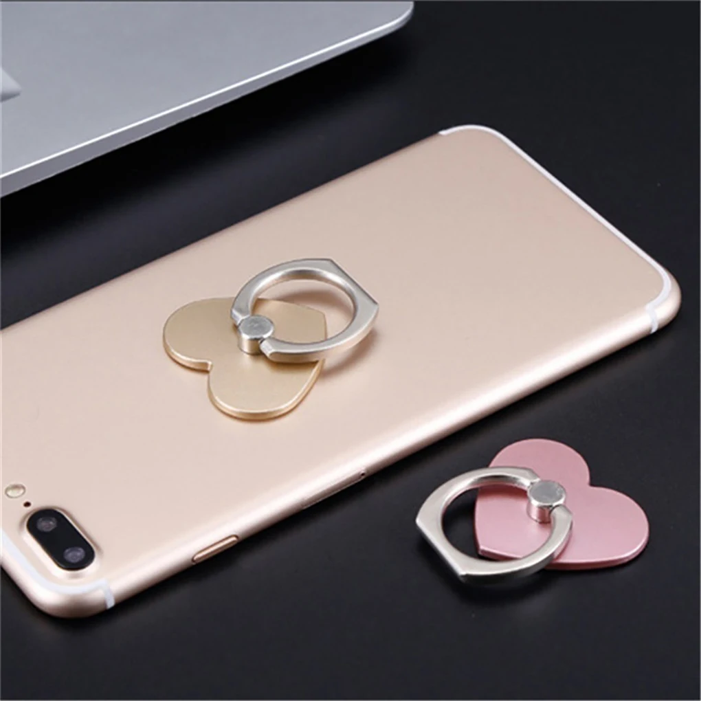 

Universal fresh solid color cute heart-shaped foldable mobile phone handle bracket mobile phone ring bracket suitable for iPhone