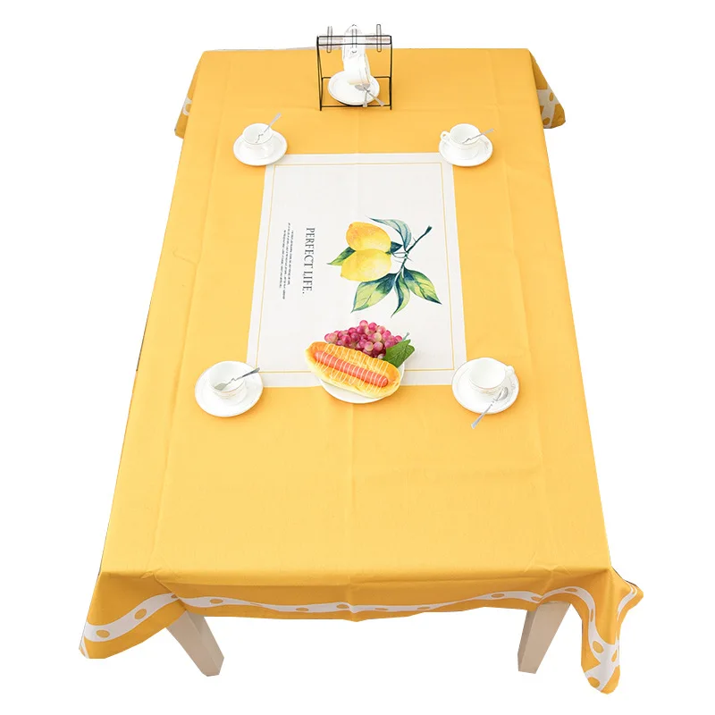 Круглая прямоугольная скатерть Simanfei американская пасторальная лимонная