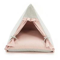 cute pet teepee dog bed cave tent wood custom sizes wood foldable dog cat teepee pet tents