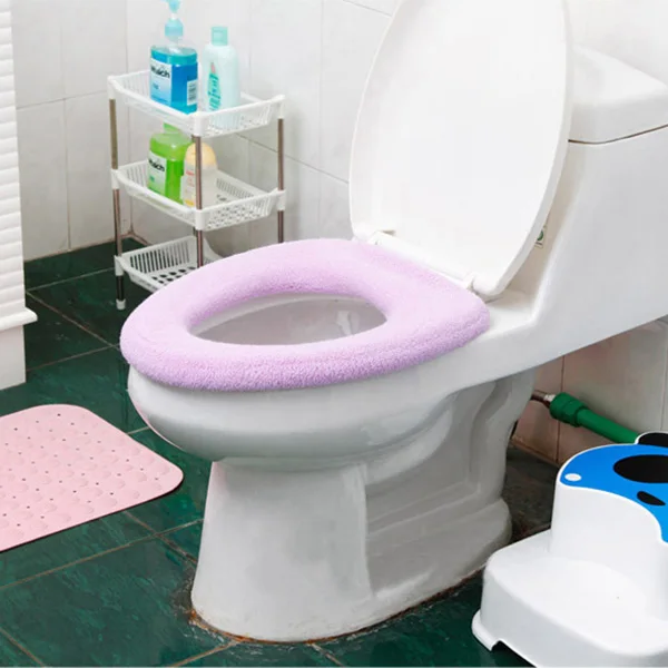Коврик для унитаза моющаяся грелка ванной комнаты тканевый коврик плюшевые