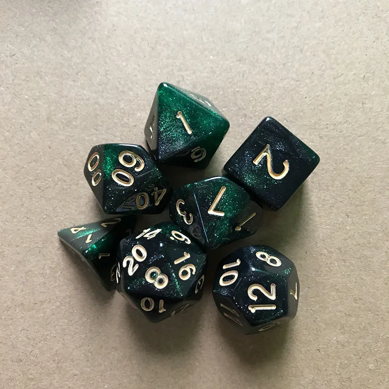 7 шт./компл. многогранные кубики для DnD RPG 4681012 20 D4 D20 DND MTG ролевые игры Dragon