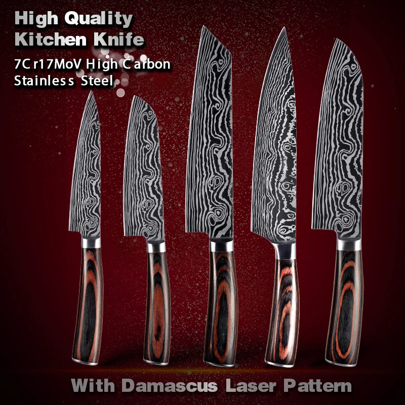 Высококачественные кухонные ножи нож шеф повара для хлеба суши Дамаск фруктовый