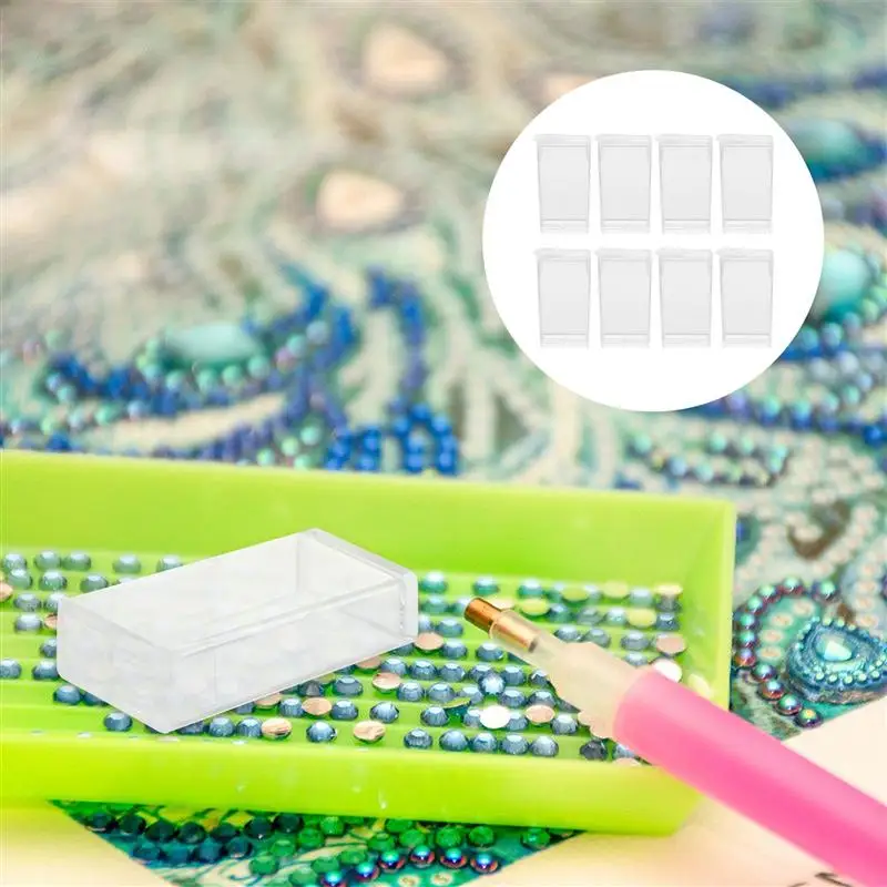 

24pcs Diamond Painting Containers DIY Supplies Embroidery Boxes Beads Containers for Home