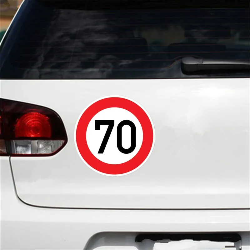 

JDM Speed Limit, 70 Km Per Hour Funny Car Stickers Decals for Car Window Waterproof Car Decorative Interior KK16*16cm