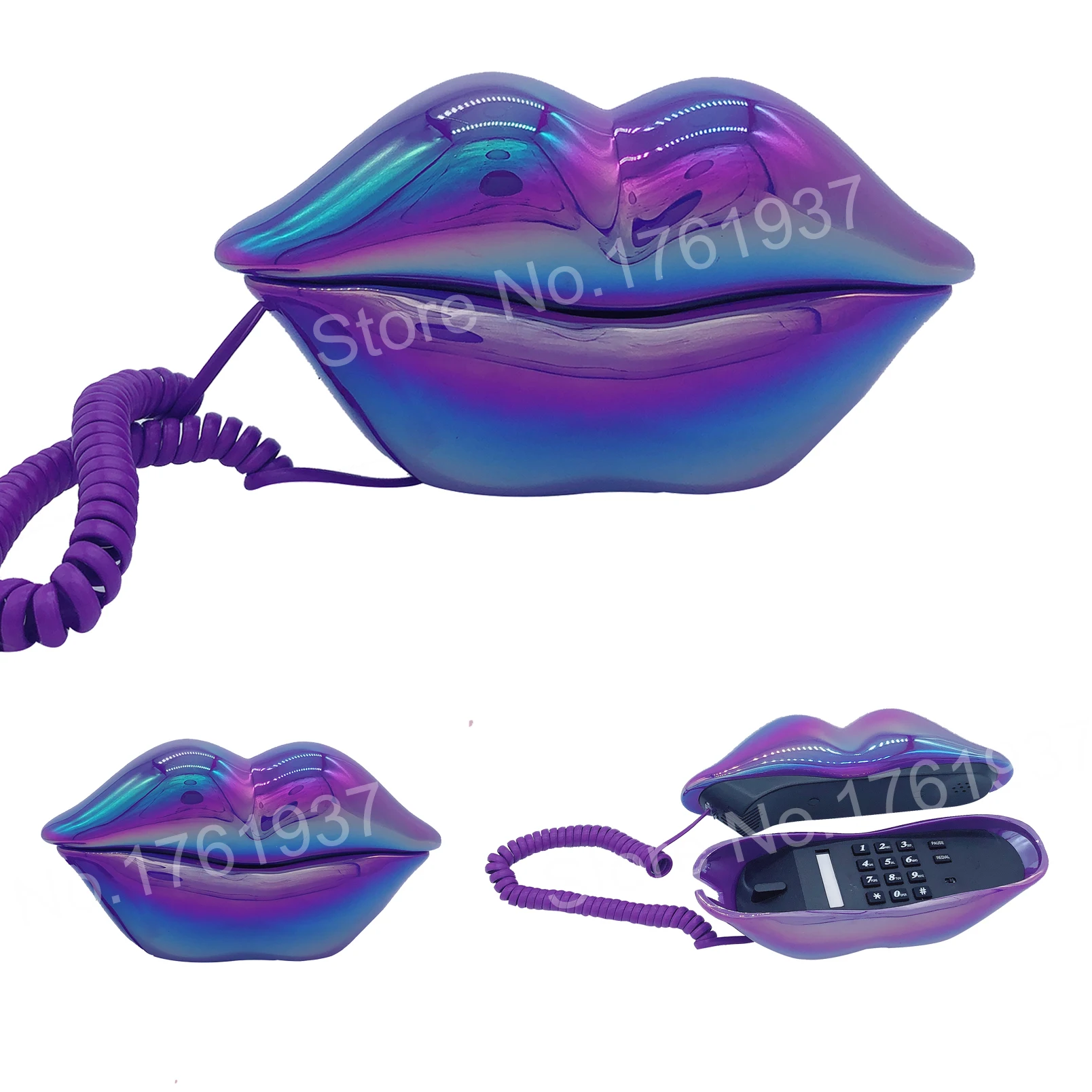 corded landline phones for home funny novelty lip phone gift wired mouth telephone cartoon shaped real landline home office free global shipping