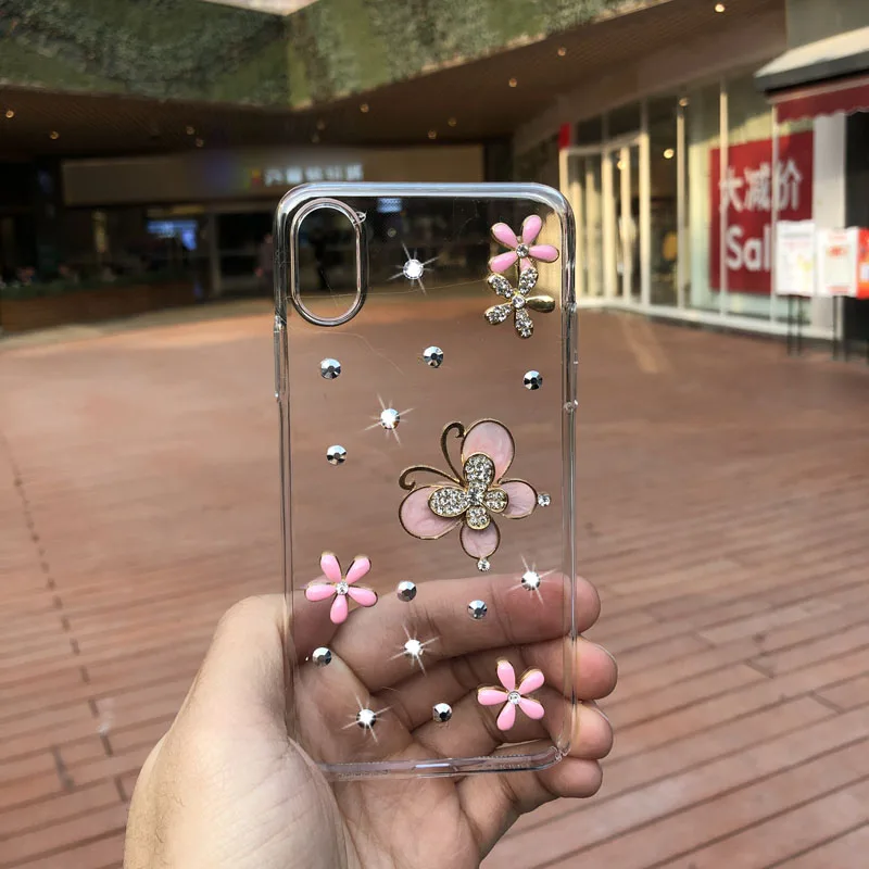 

Case For Huawei Y8P Fashion Luxury Shiny diamond Transparent PC shockproof Back Cover For Huawei Y8P DIY Phone Cases 6.3 inch