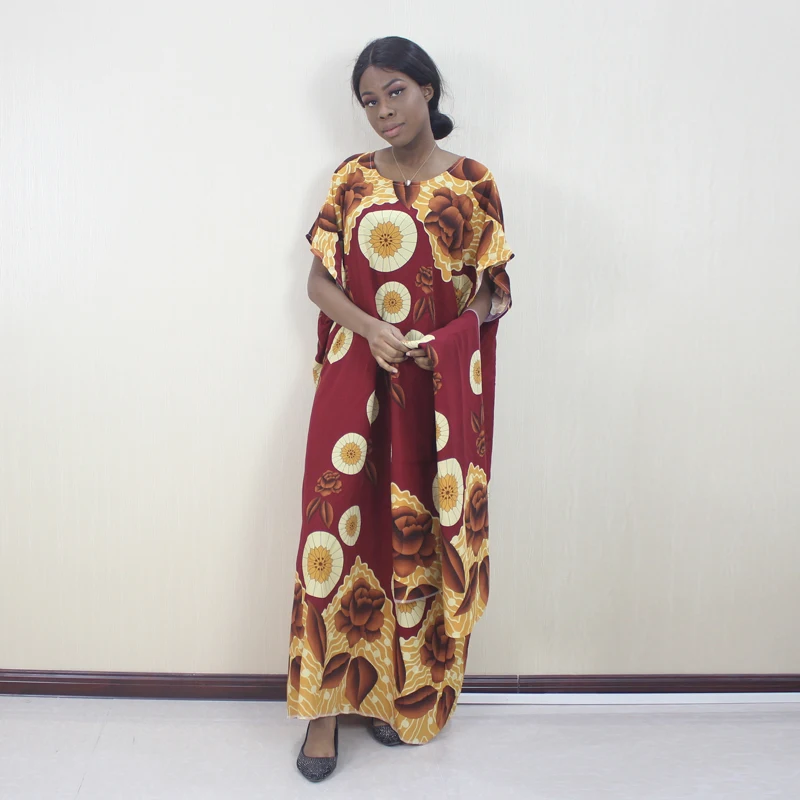 Новые африканские Модные Дизайнерские Длинные платья для женщин 100% хлопок