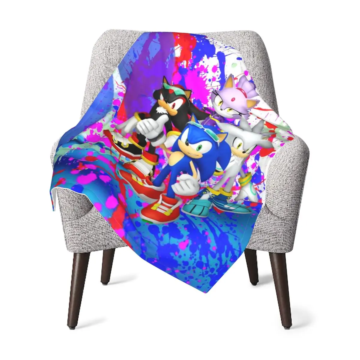 Оригинальное звуковое мягкое плюшевое одеяло 3D Полноразмерное переносное с