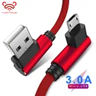 MUSTTRUE 90 градусов микро USB кабель быстрое зарядное устройство локоть нейлоновый кабель для передачи данных для телефонов Samsung Sony Xiaomi Android телефон USB линия