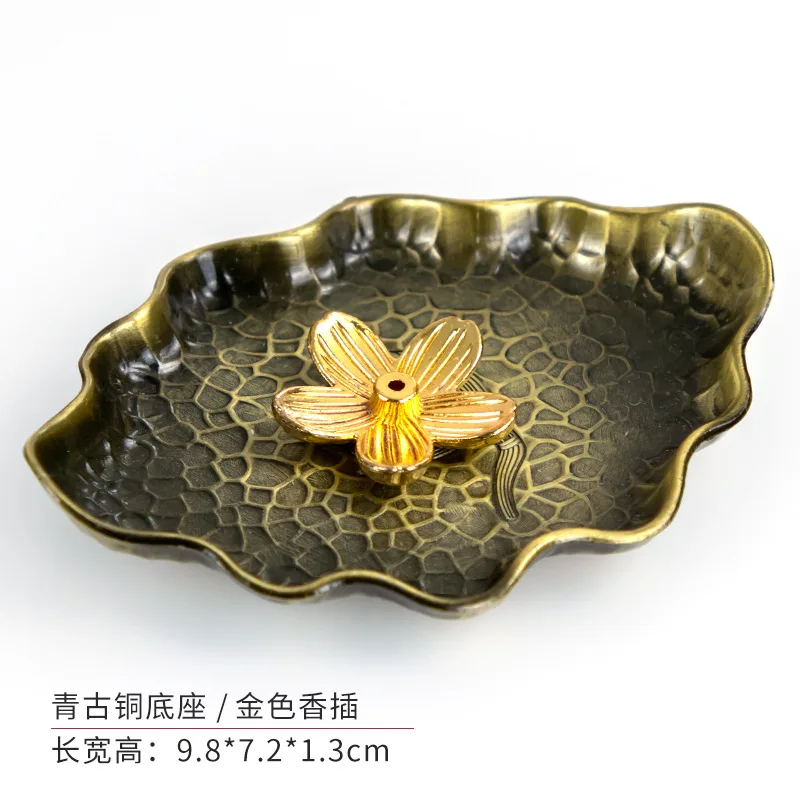 

Lotus leaf incense, leaf incense, petal incense holder, home outdoor multifunctional incense burner, Buddha hall incense plate