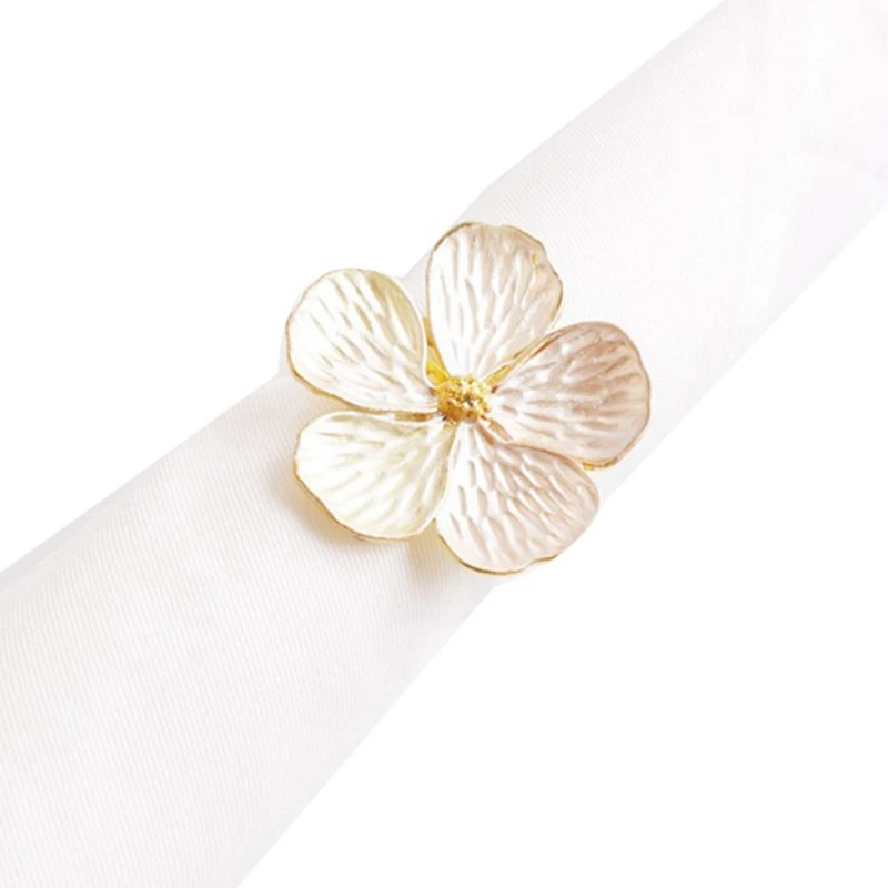 

16 Pcs Flower Napkin Buckle Napkin Ring Napkin Ring, Used for Wedding, Festival, Banquet, Daily Party Decoration