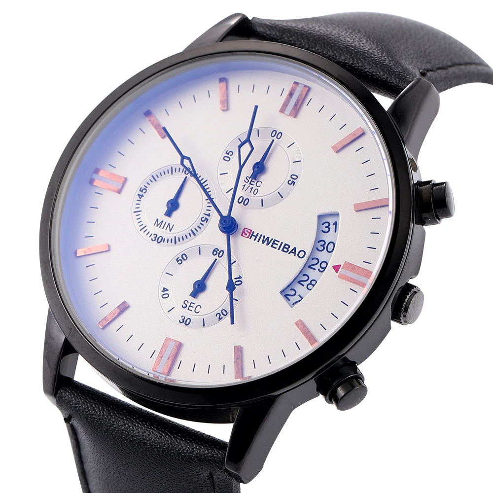 Брендовые Роскошные Кварцевые часы с хронографом мужские водонепроницаемые