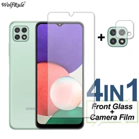 4 in 1 glass for samsung galaxy a22s f52 a52 a72 screen protector tempered glass protective phone camera film for samsung a22 5g