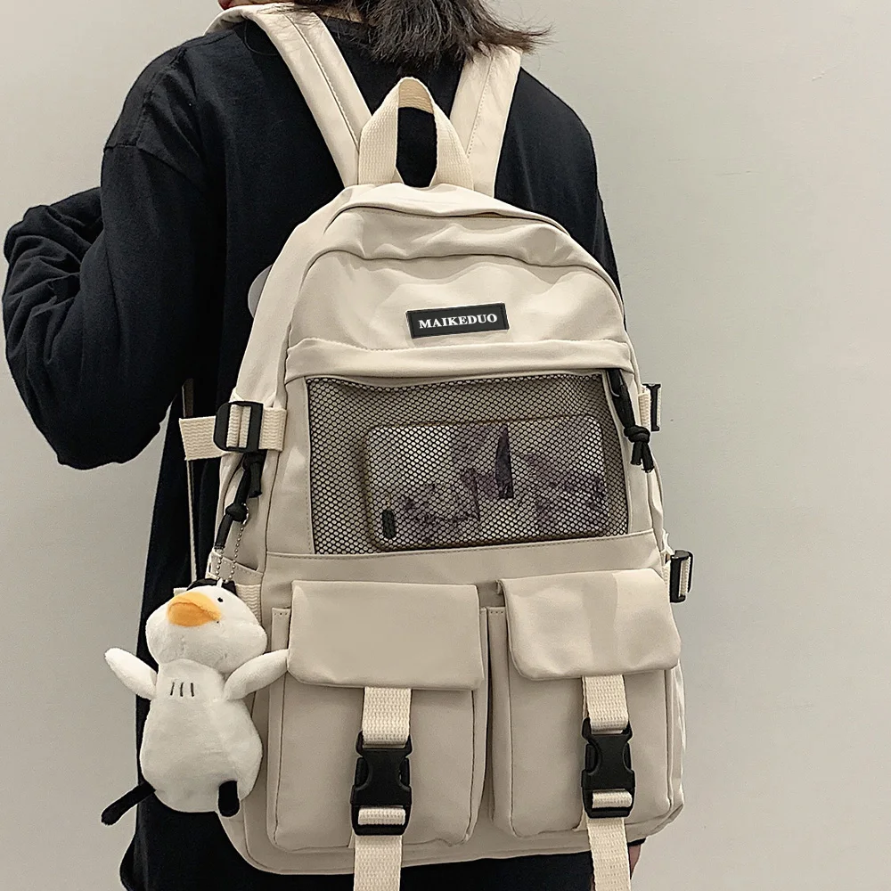 

Водонепроницаемый сетчатый рюкзак для студенток, модная школьная сумка для ноутбука, нейлоновая сумка для мужчин и женщин для учебников