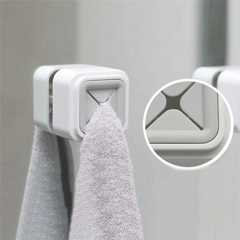 

Household Portable Wall TWOEL Storage Dish Cloth Sandwich Bag Dry Towel Rack Self-adhesive Bathroom Tool Gray