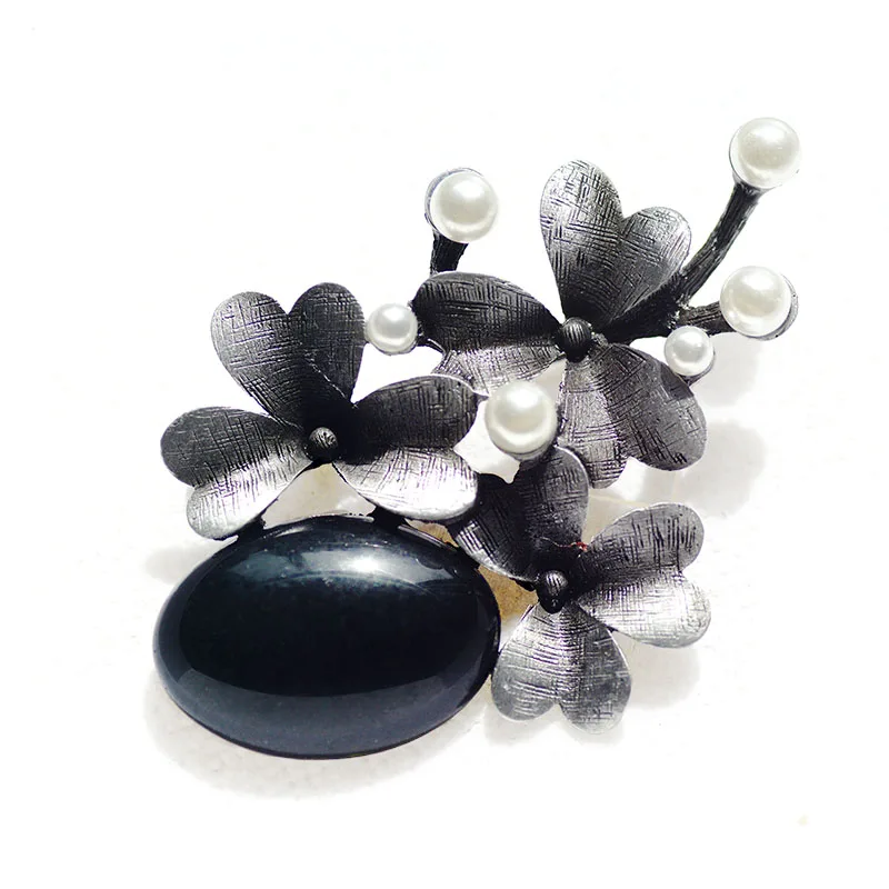 Женская Винтажная брошь в форме цветка Morkopela большая металлическая для банкета