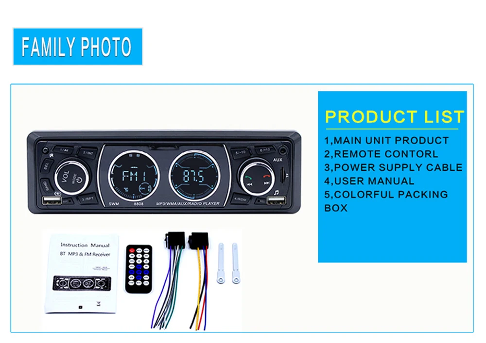 Новая имитация приборной панели автомобиля новые идеи Bluetooth Автомобильный MP3-плеер автомобильный аудио хост-карта штекер U диск радио